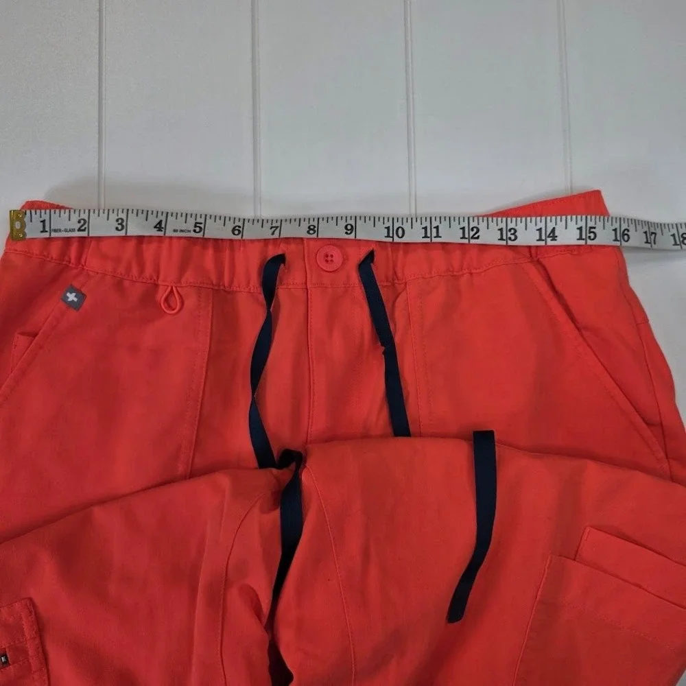 Figs Mens Large Tansen‎ Scrub Pants Orange M22SW2018 Cargo Joggers PO 5127